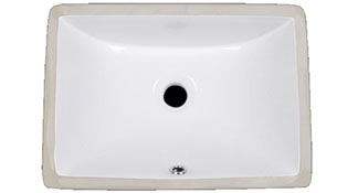 1813 White Ceramic Under-mount Vanity Sink